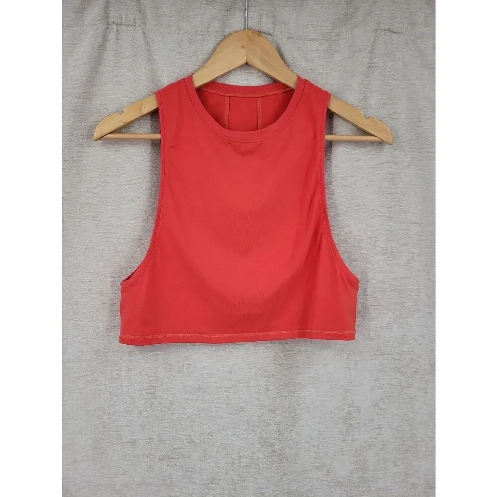 Lululemon Women’s Red Orange Cropped Tank Top